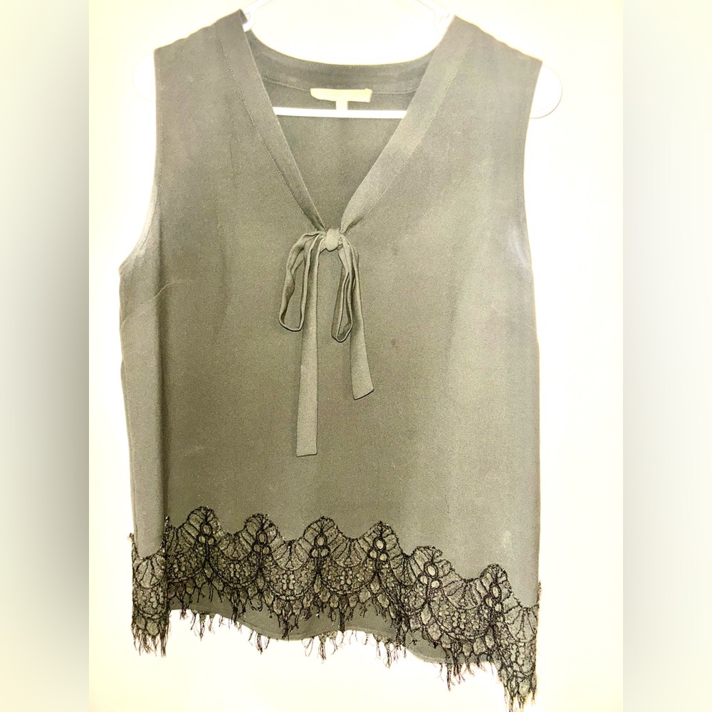 Lightweight Olive Green Sleeveless Blouse